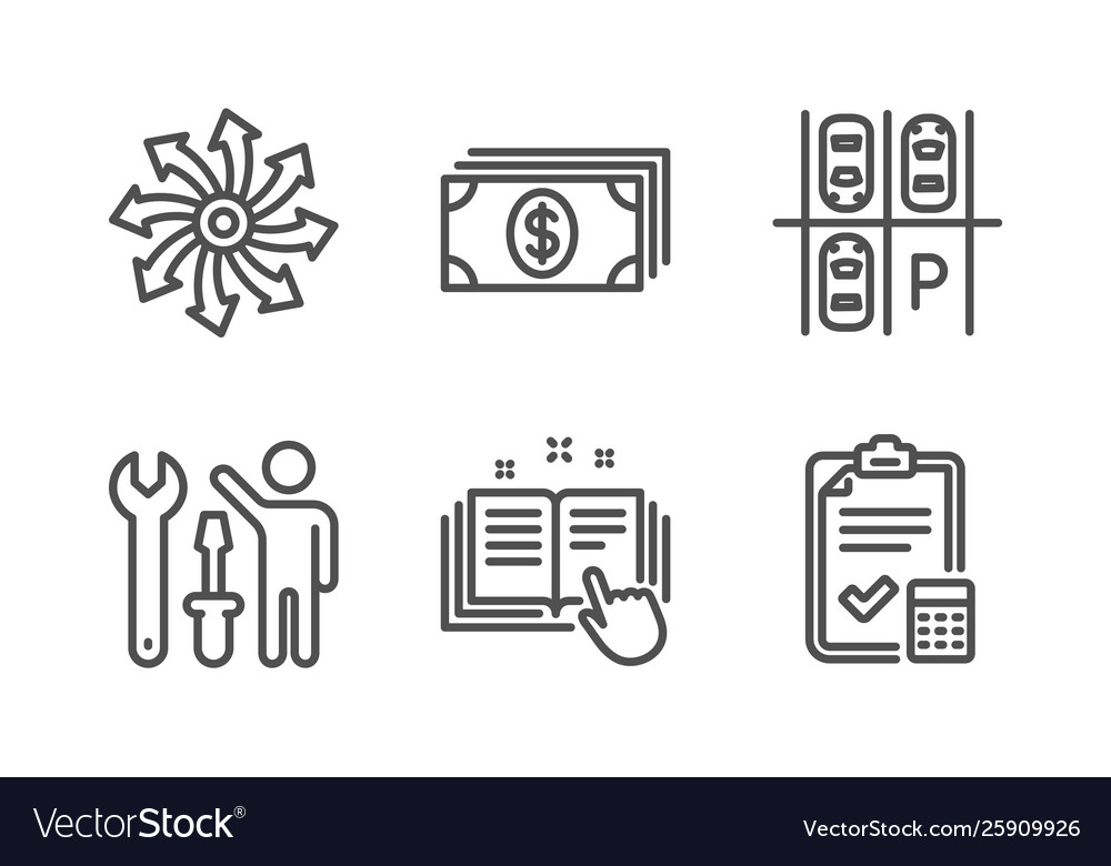 Parking place technical documentation vector image Parking place technical documentation