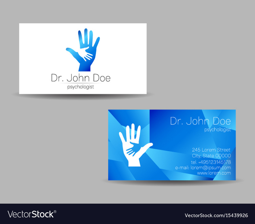 psychology visit card modern logo royalty free vector image visit card
