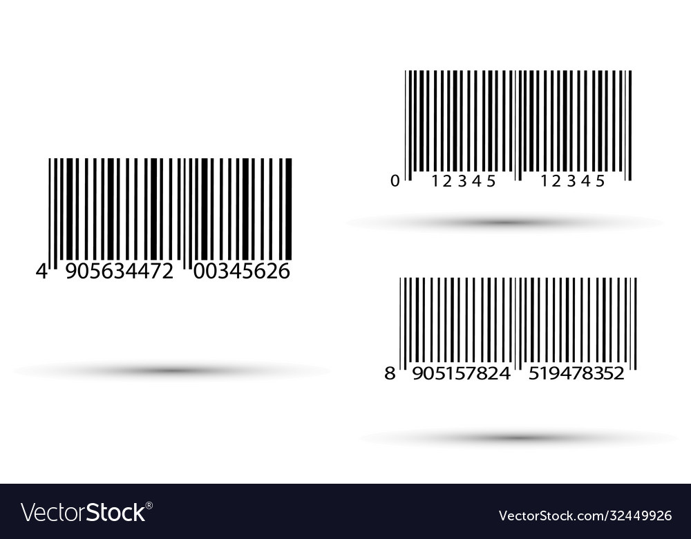 Realistic bar code icon a modern simple flat vector image Realistic bar code icon a modern simple flat