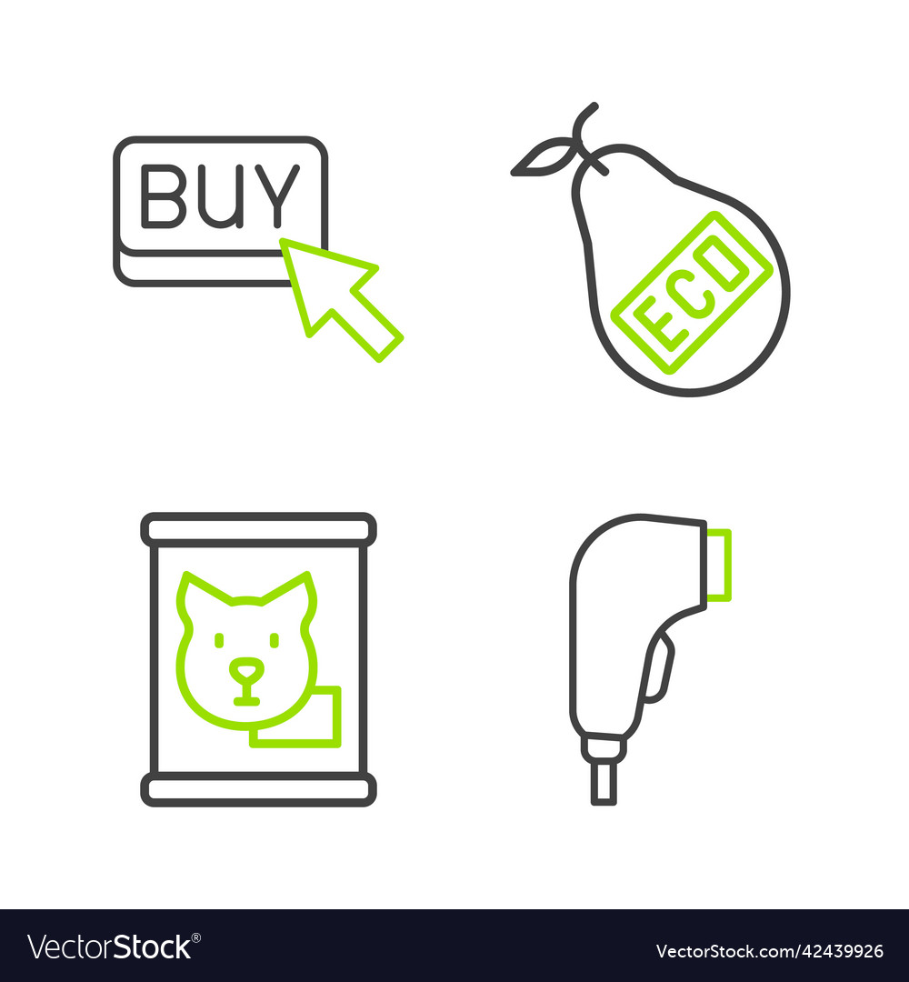 Set line scanner scanning bar code canned food Vector Image Set line scanner scanning bar code canned food