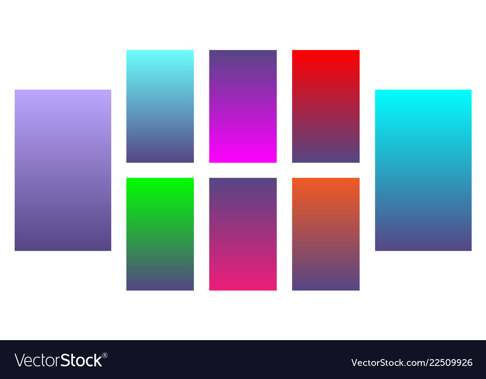 Set of color gradient background modern design vector image Set of color gradient background modern design