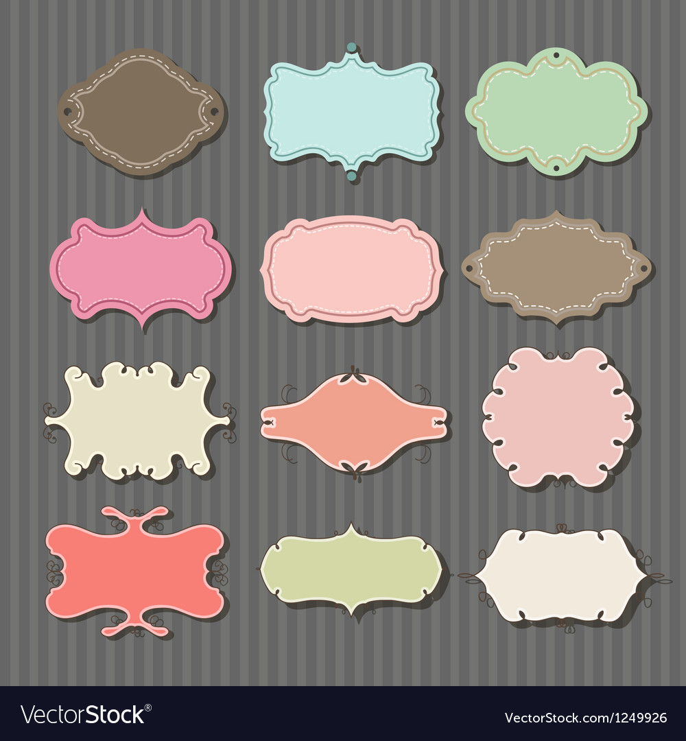 Set of vintage frames Royalty Free Vector Image