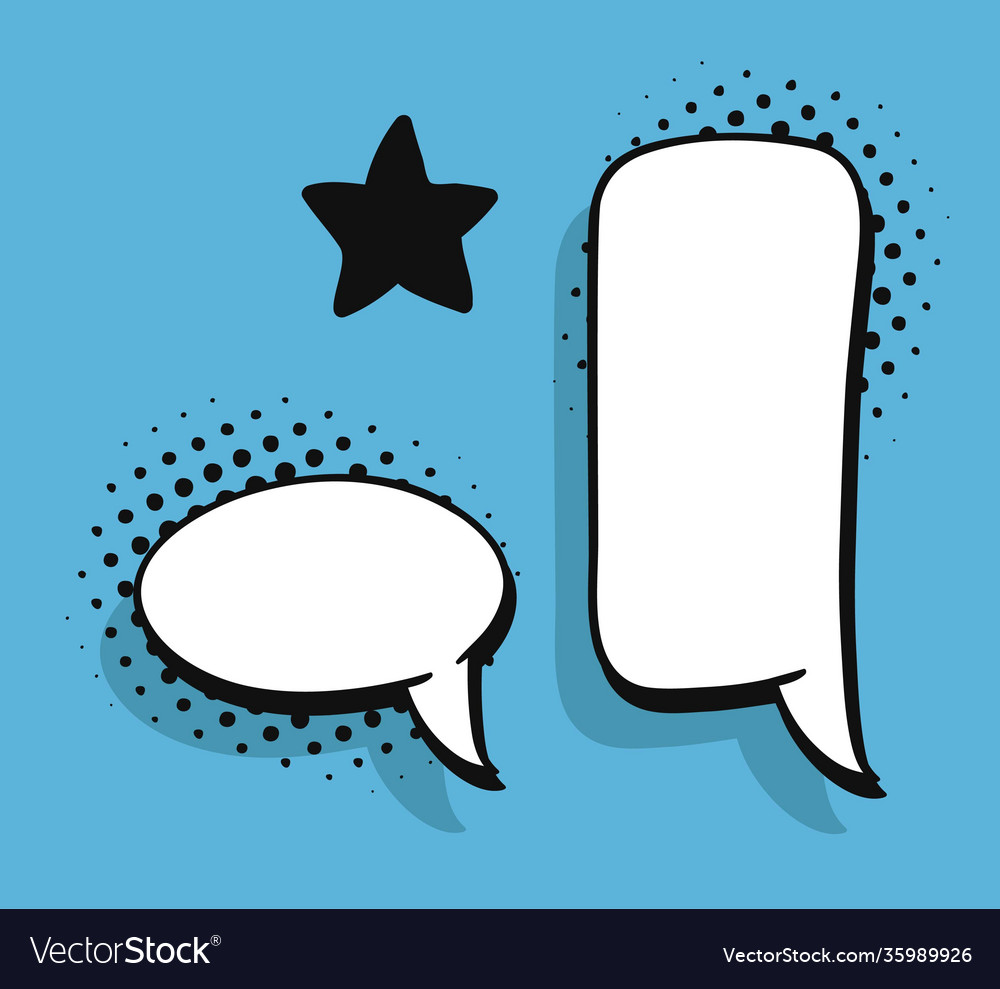 Set pop art speech bubbles without text vector image Set pop art speech bubbles without text