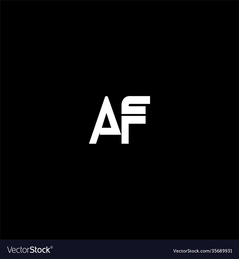 A f letter logo creative design on black color Vector Image