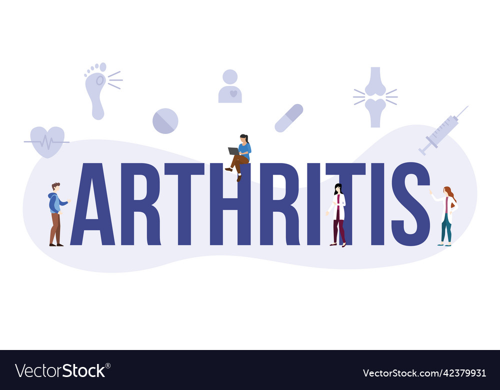 Arthritis disease health concept with big word