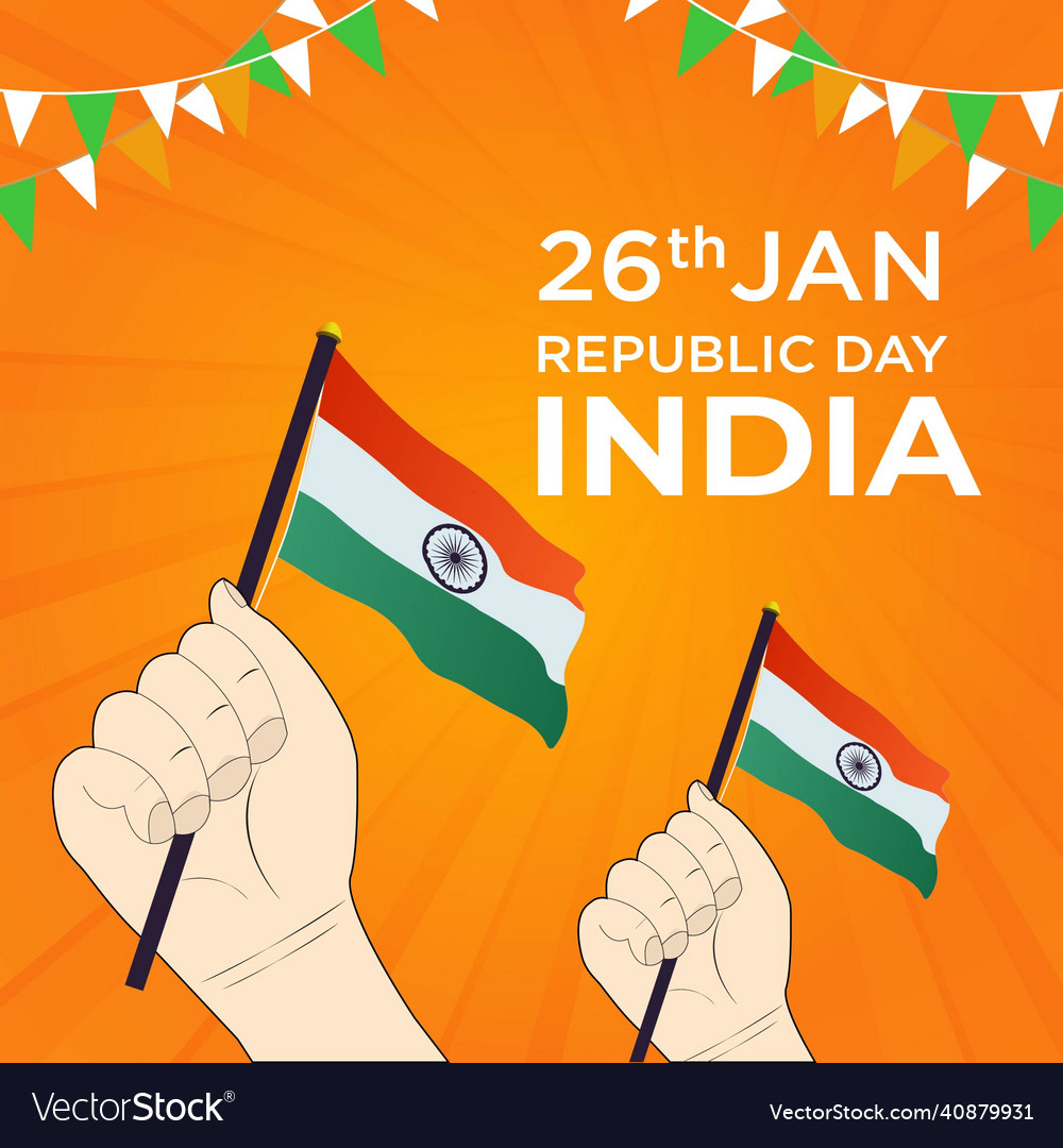 Banner design of happy republic day Royalty Free Vector