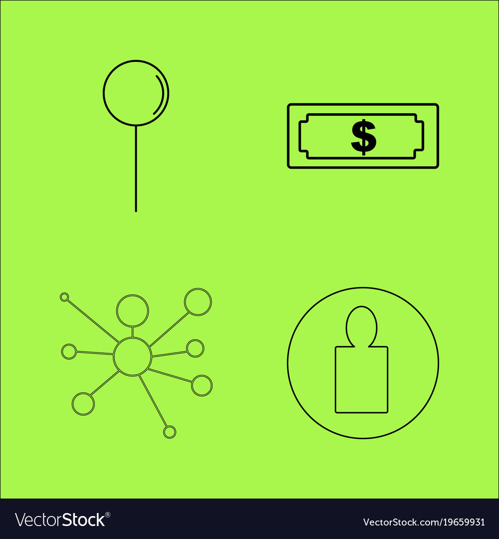 Basic content simple linear outline icon set