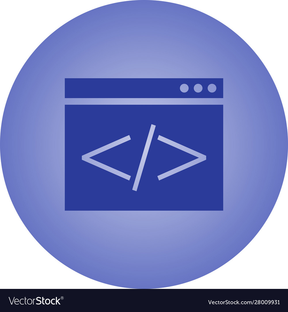 Beautiful coding glyph icon