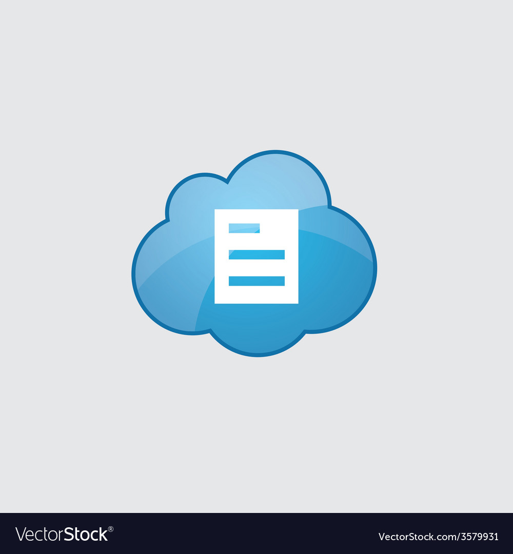 Blue cloud list icon