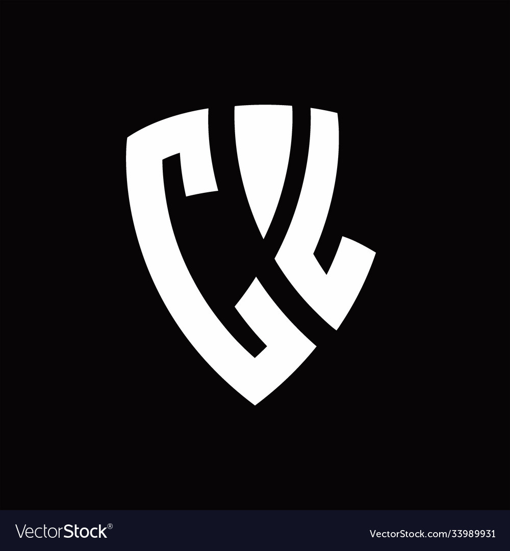 Cl logo monogram with shield elements shape