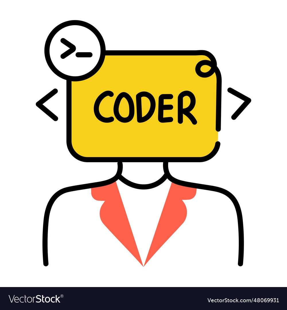 Coder Royalty Free Vector Image - VectorStock