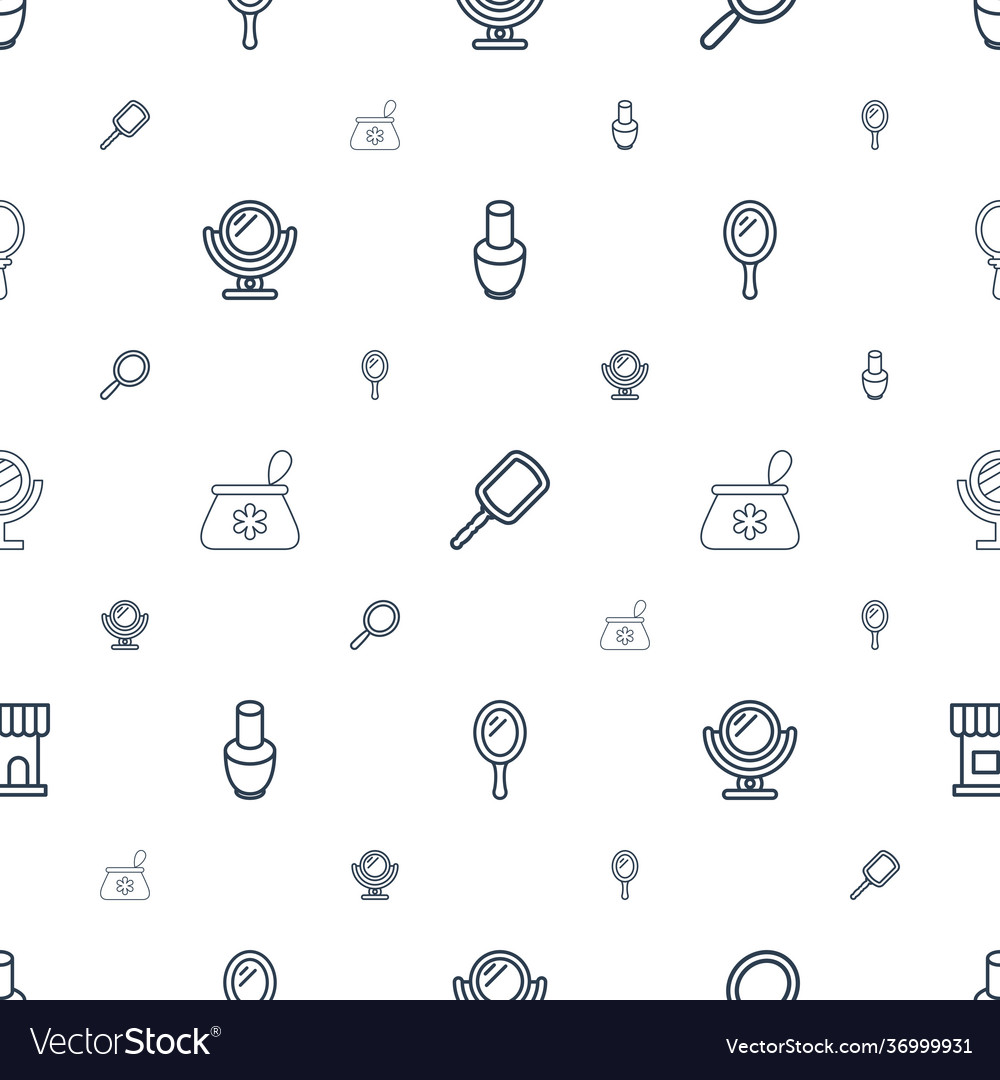 Cosmetics icons pattern seamless white background