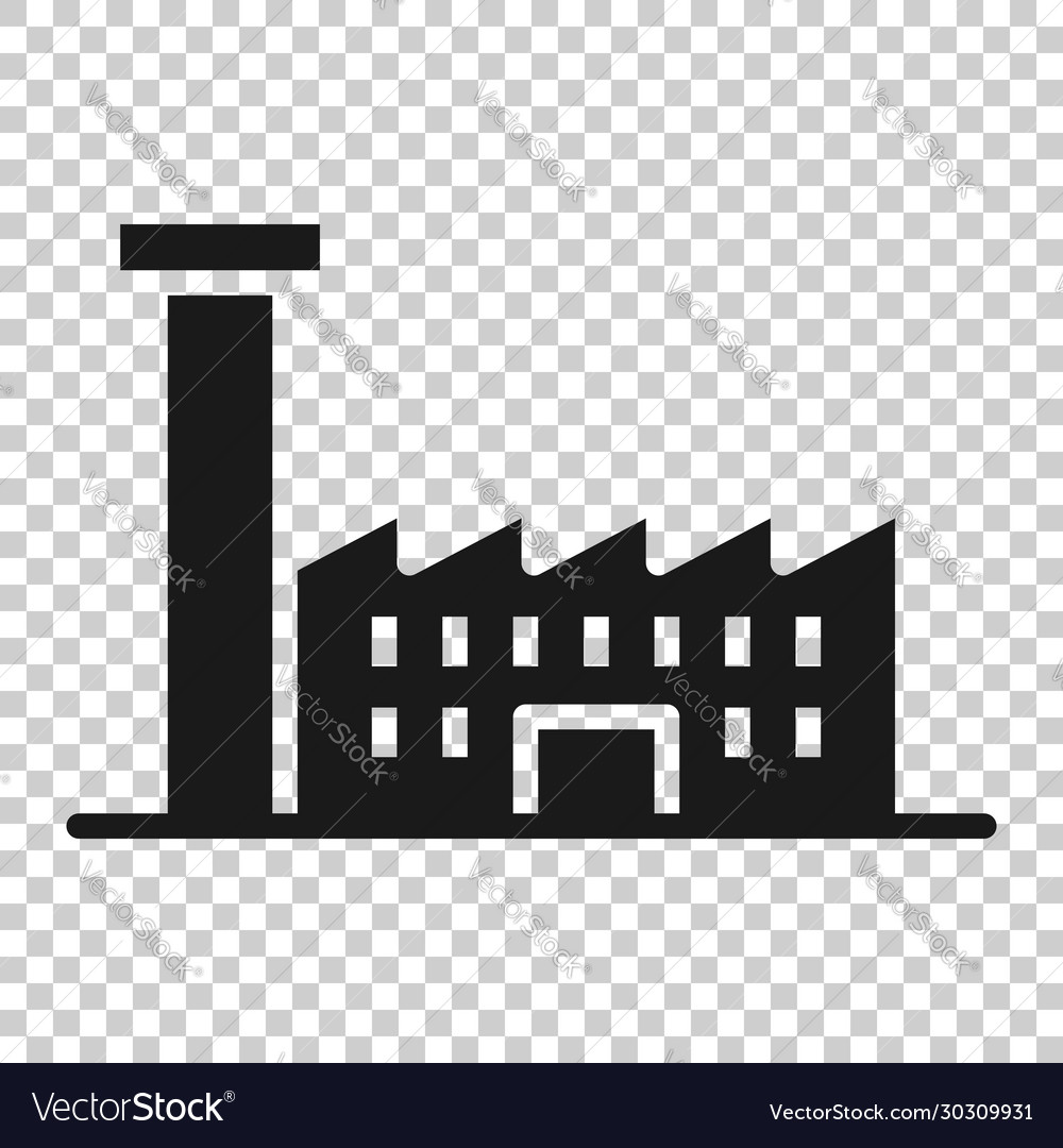 Factory building icon in flat style industry Vector Image