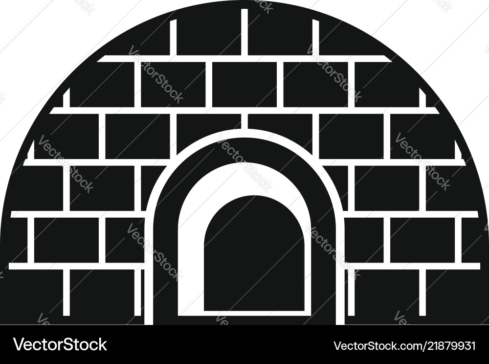 Igloo icon simple style Royalty Free Vector Image