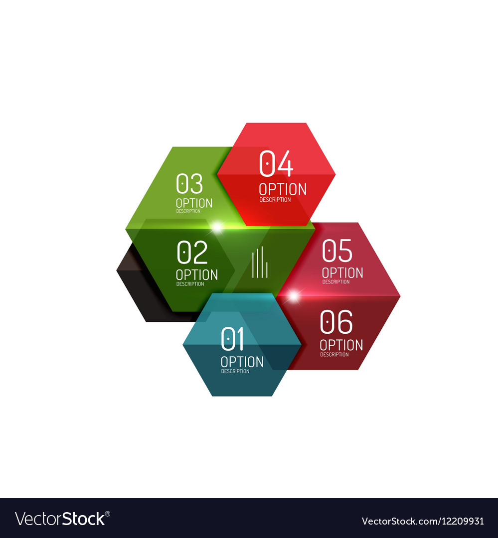 Infographic modern templates - geometric shapes Vector Image