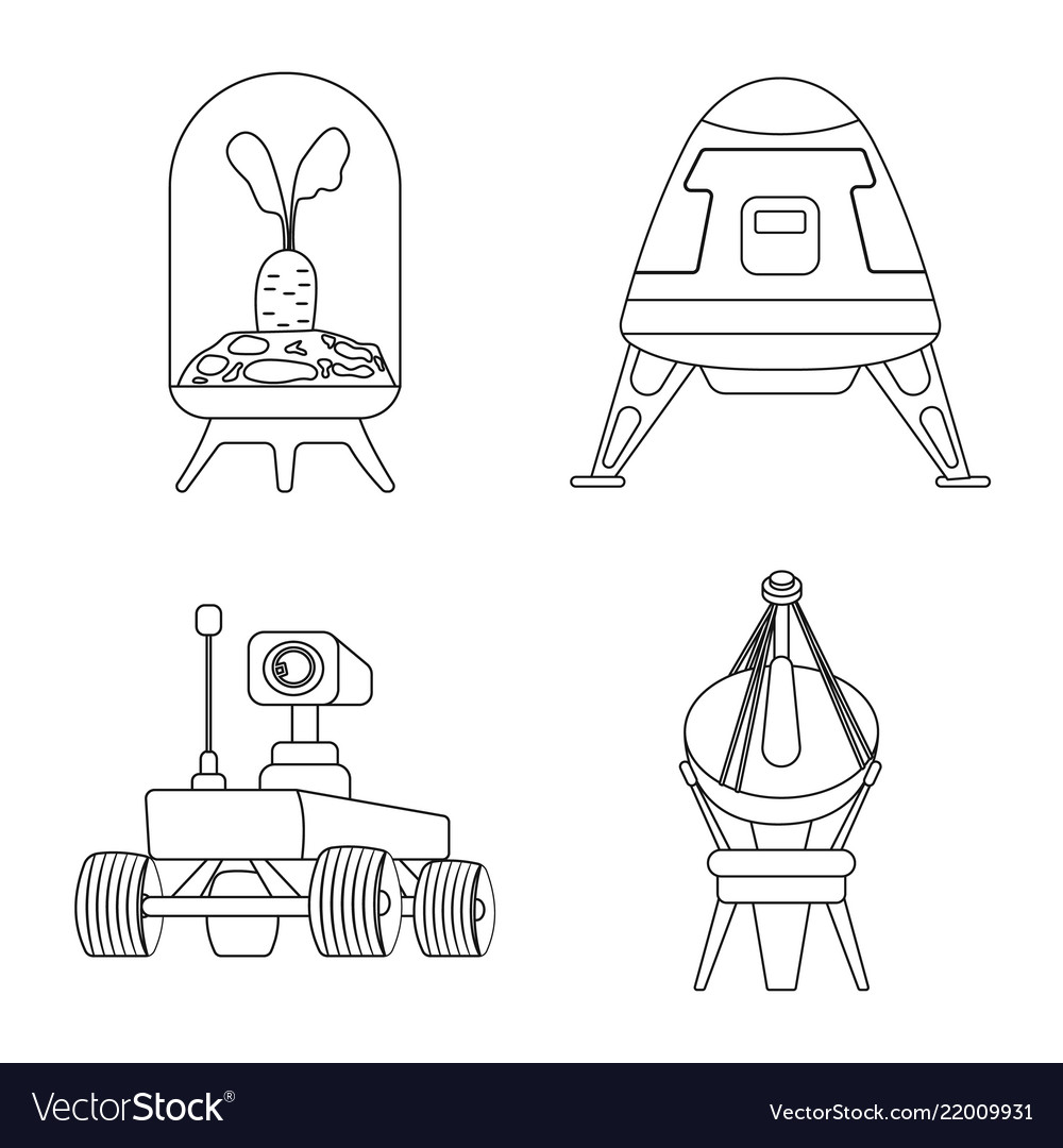 Mars and space symbol vector image Mars and space symbol