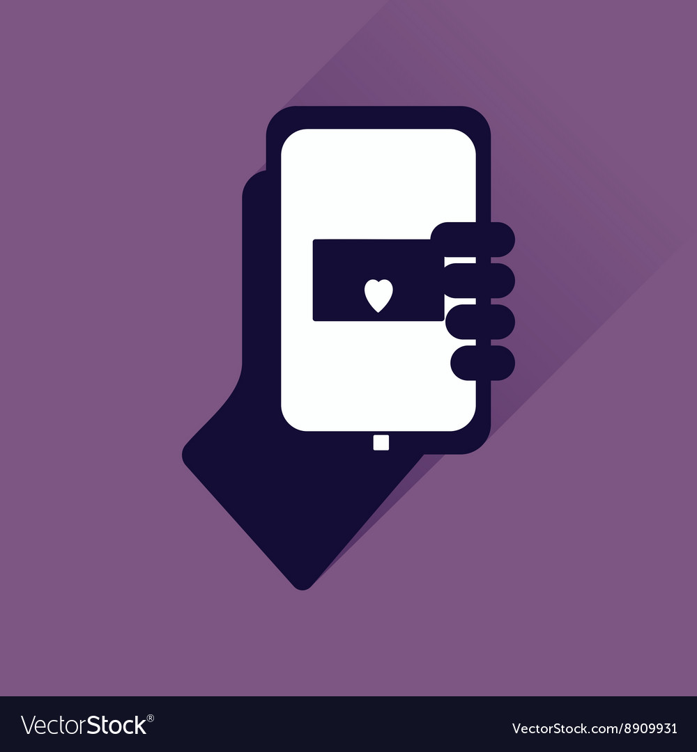 Mobile Phone Icon with Shadow