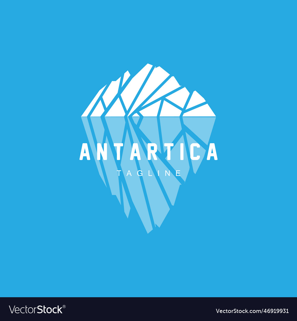 Mountain logo antarctic iceberg logo design Vector Image