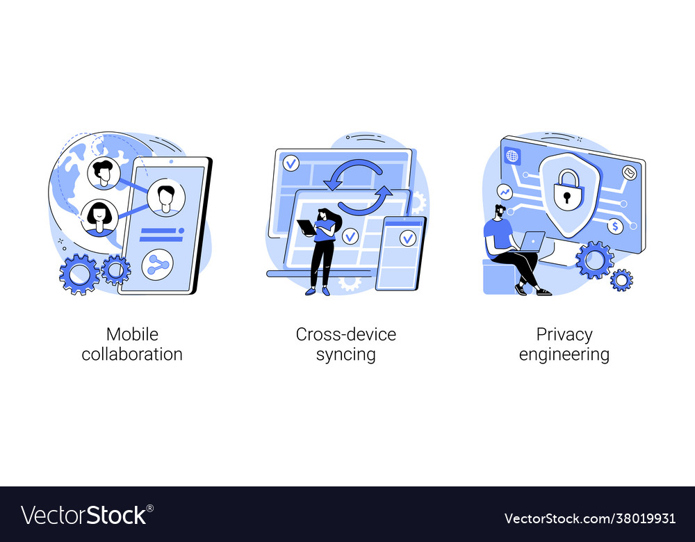 Networking app software abstract concept
