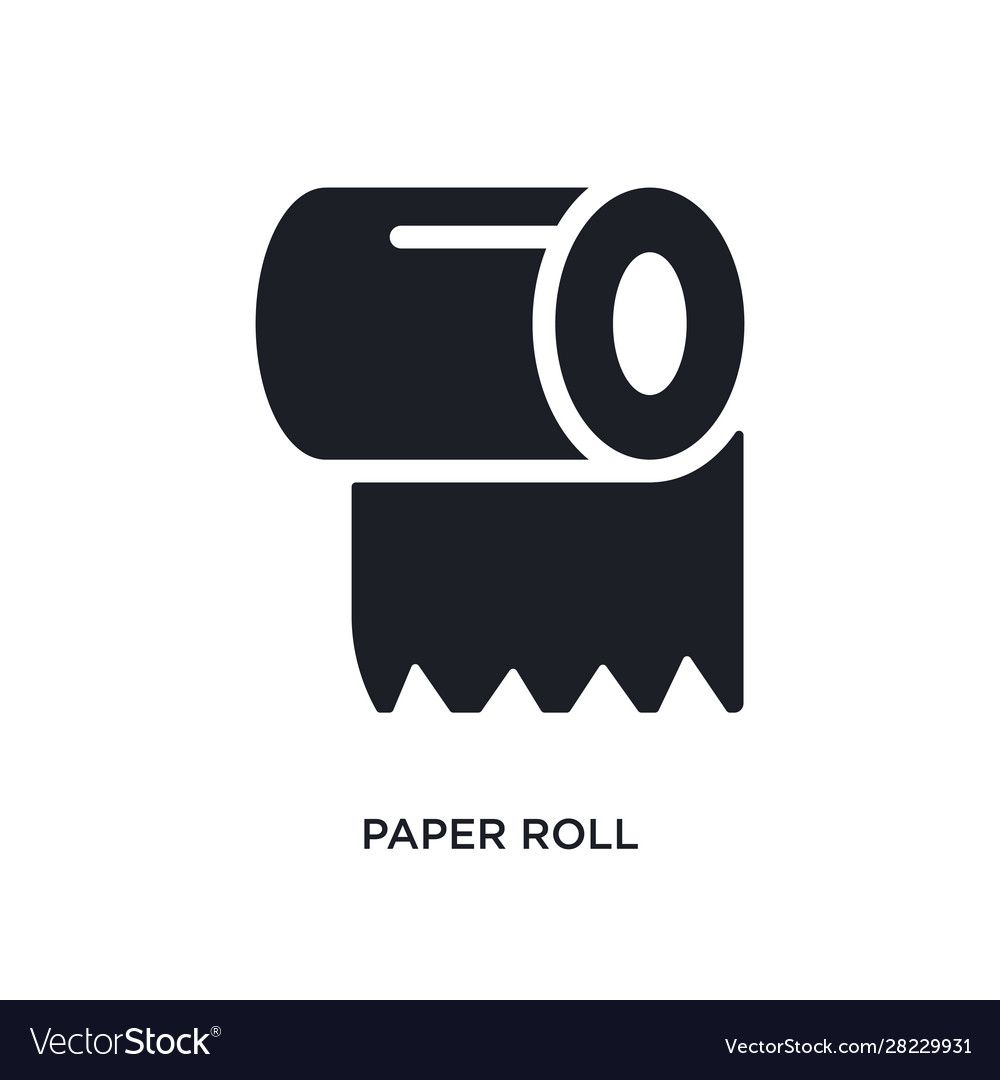 Paper roll isolated icon simple element from