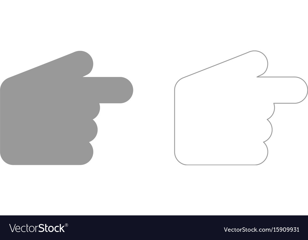 Pointer hand set icon