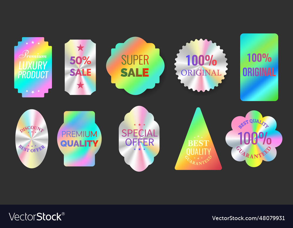 Quality hologram foil sticker labels for original