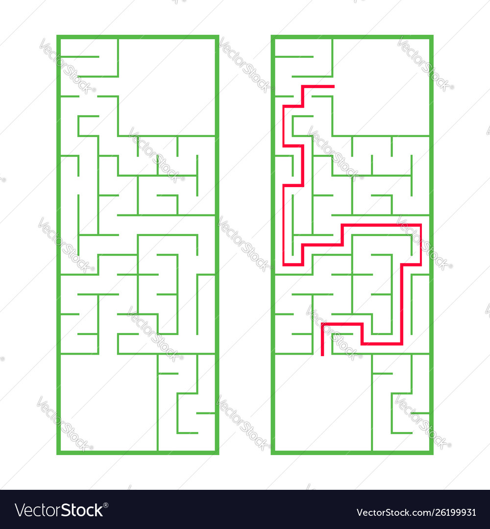 Rectangular labyrinth maze an interesting vector image Rectangular labyrinth maze an interesting