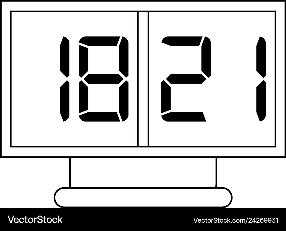 Sport scoring digital device black and white Vector Image
