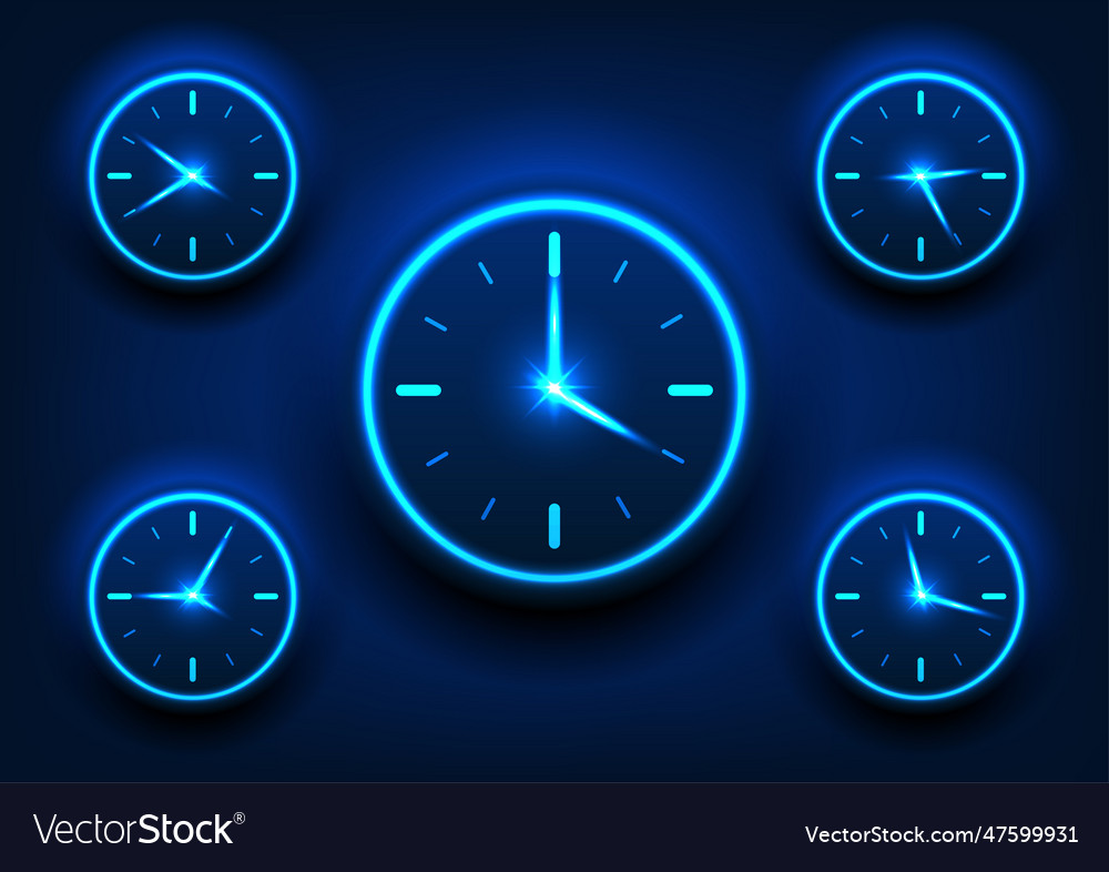 Technology background of multiple watch used vector image Technology background of multiple watch used