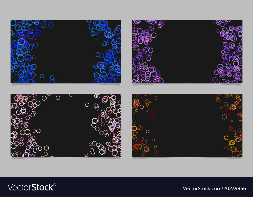 Abstract card background template set