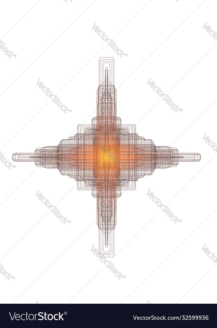 Abstract guilloched object color isolated