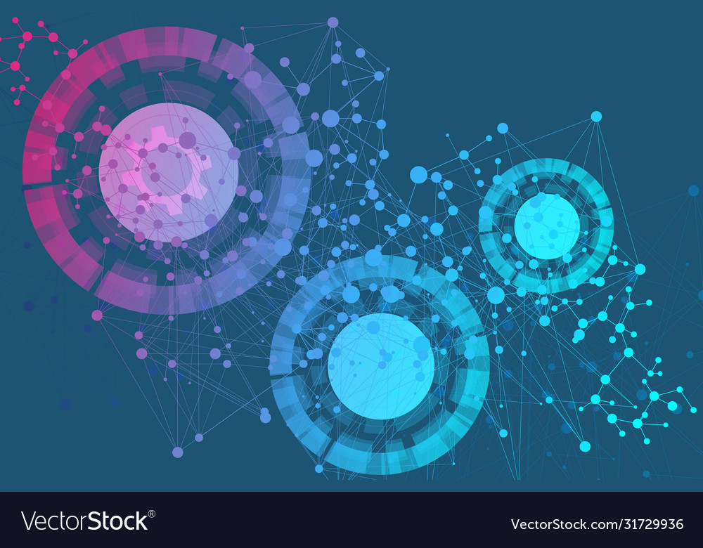 Big data visualization background modern vector image Big data visualization background modern