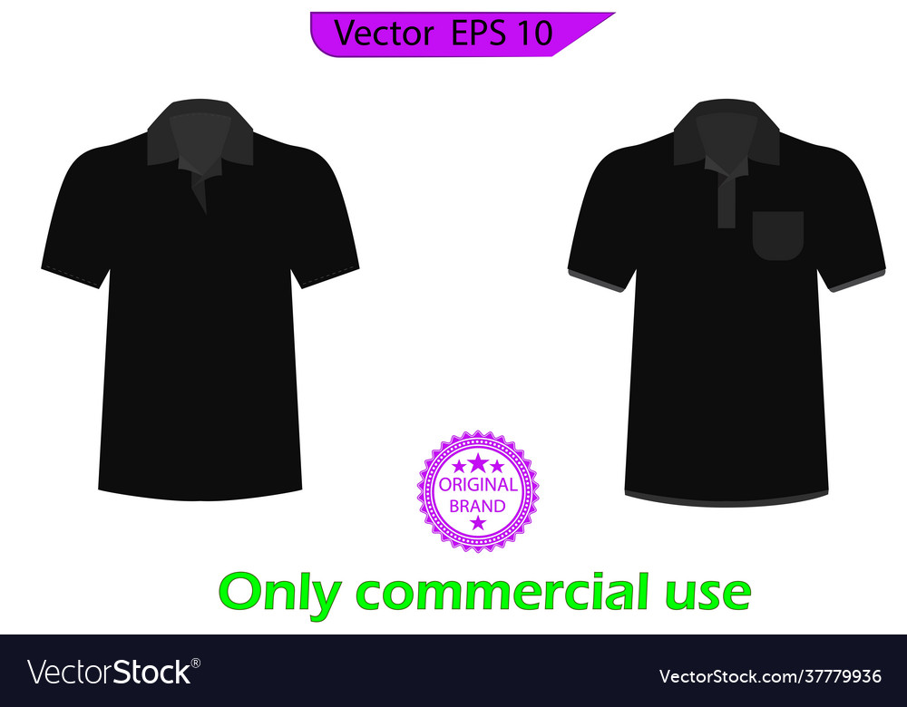 Blank black and white t-shirt set template