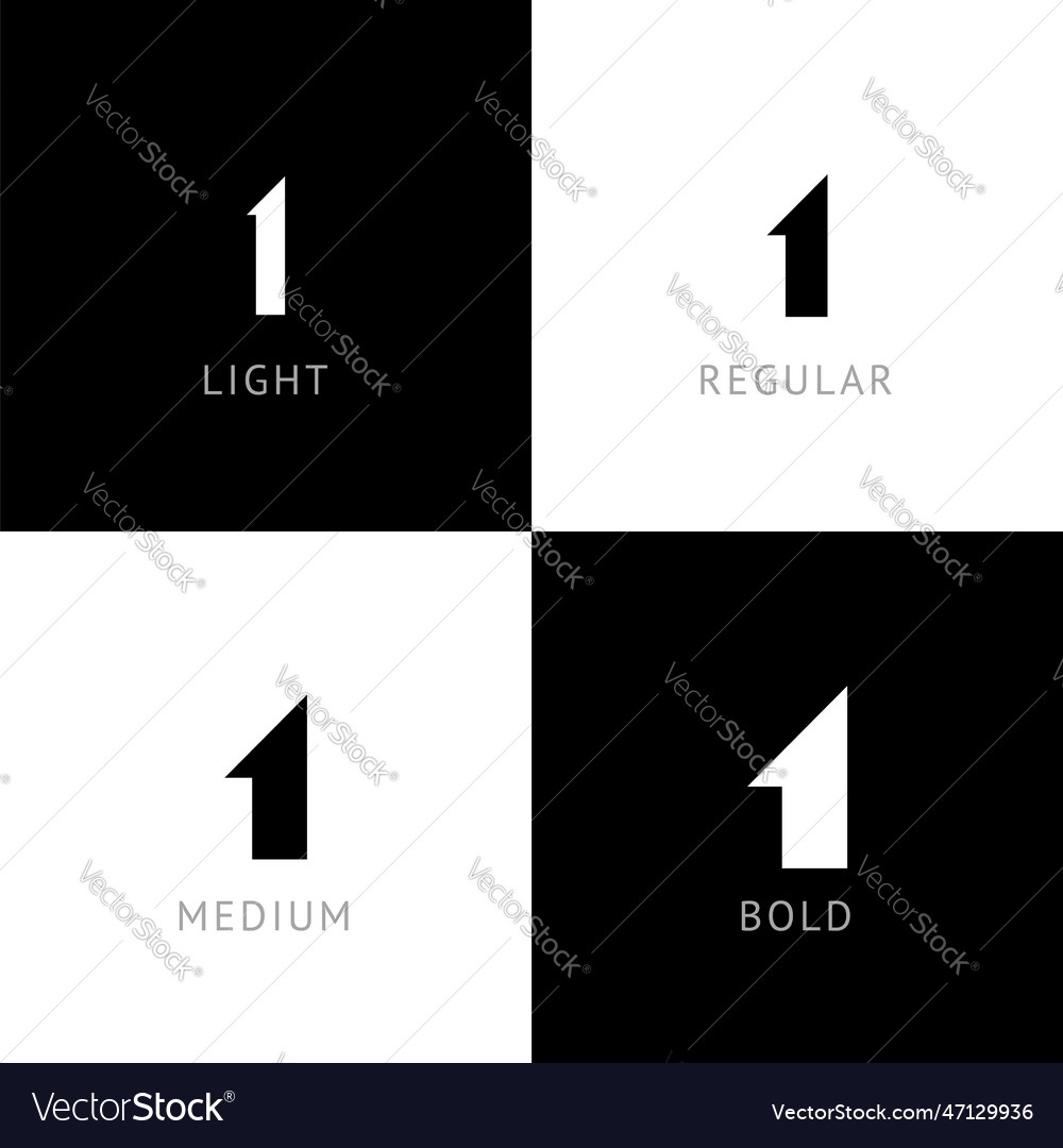 Cyber font rounded digital alphabet number 1 vector image Cyber font rounded digital alphabet number 1