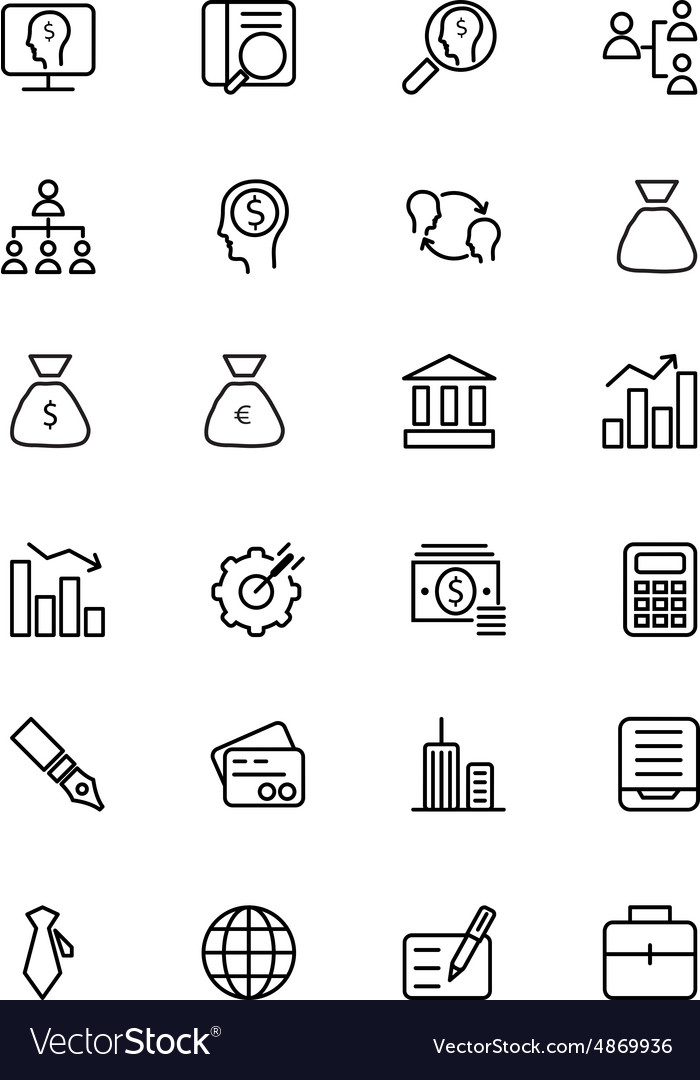 Finance Line Icons - Money & Business