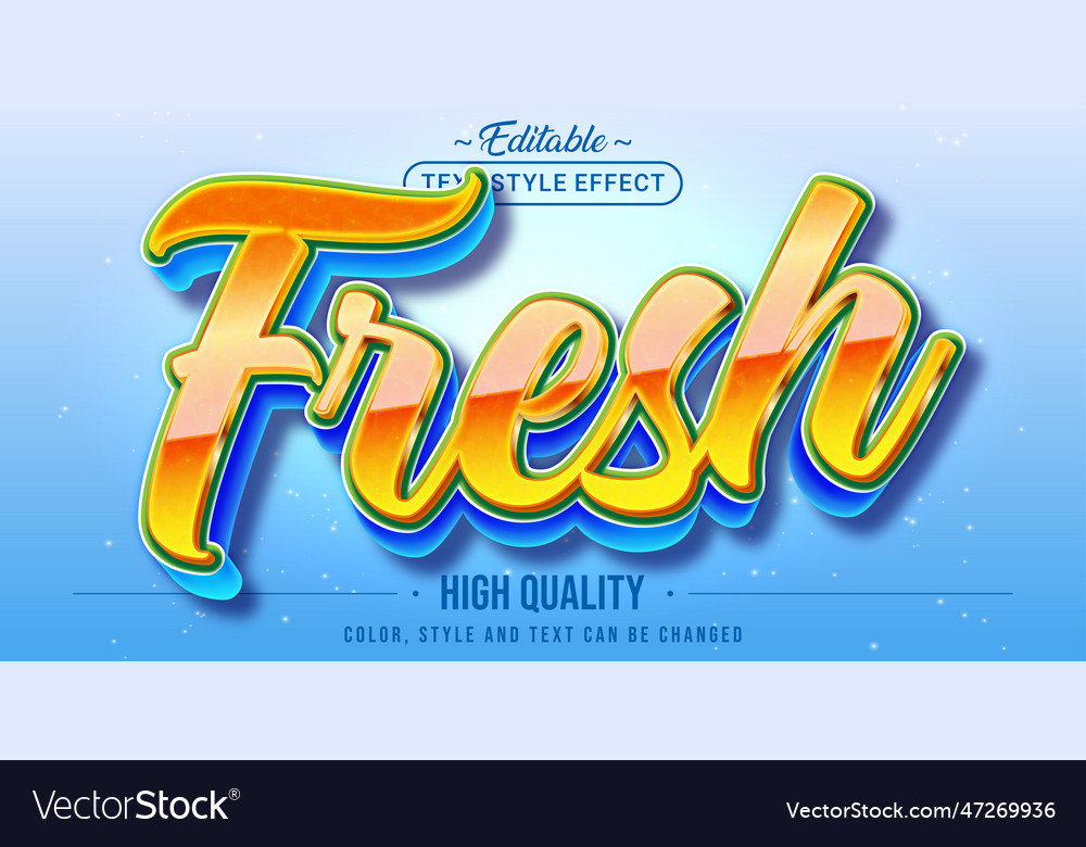Fresh Text Style Effect - Editable