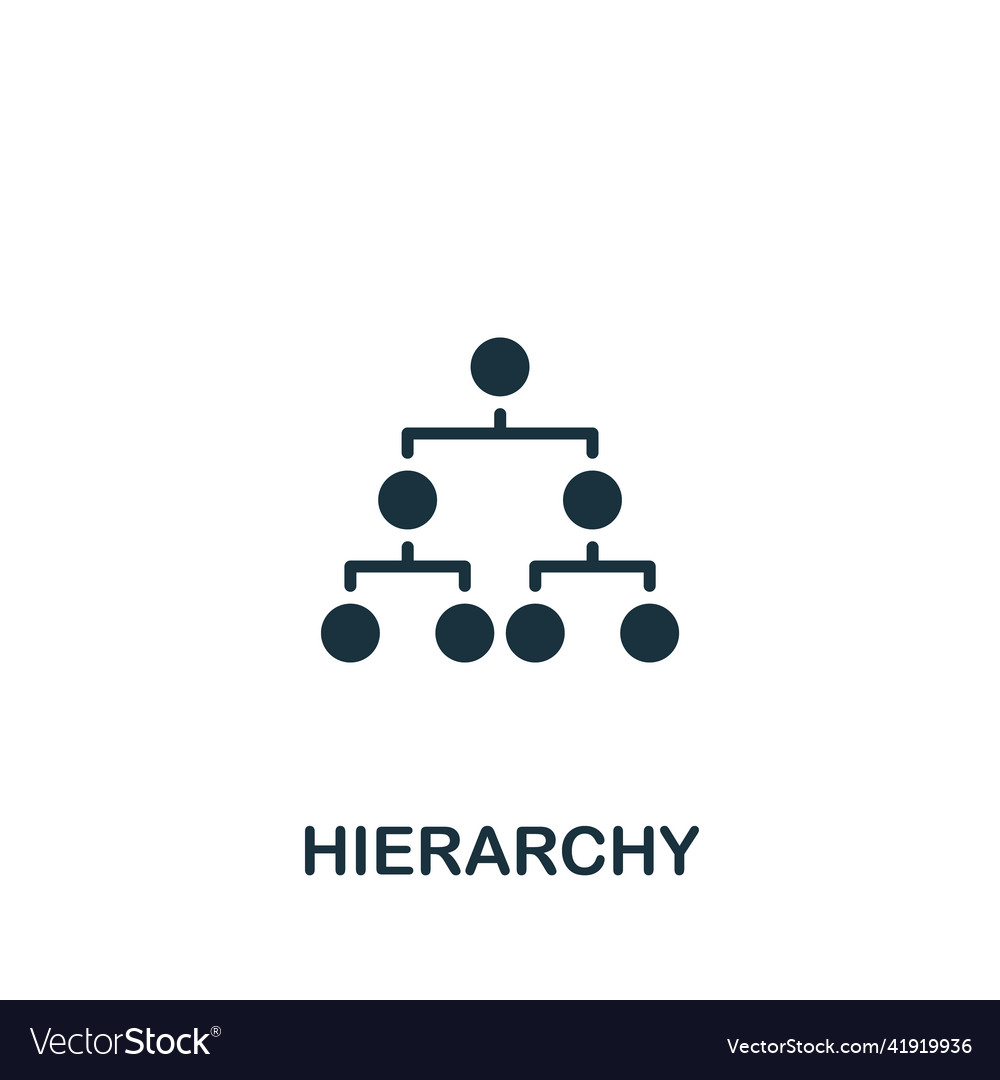 Hierarchy icon monochrome simple vector image Hierarchy icon monochrome simple