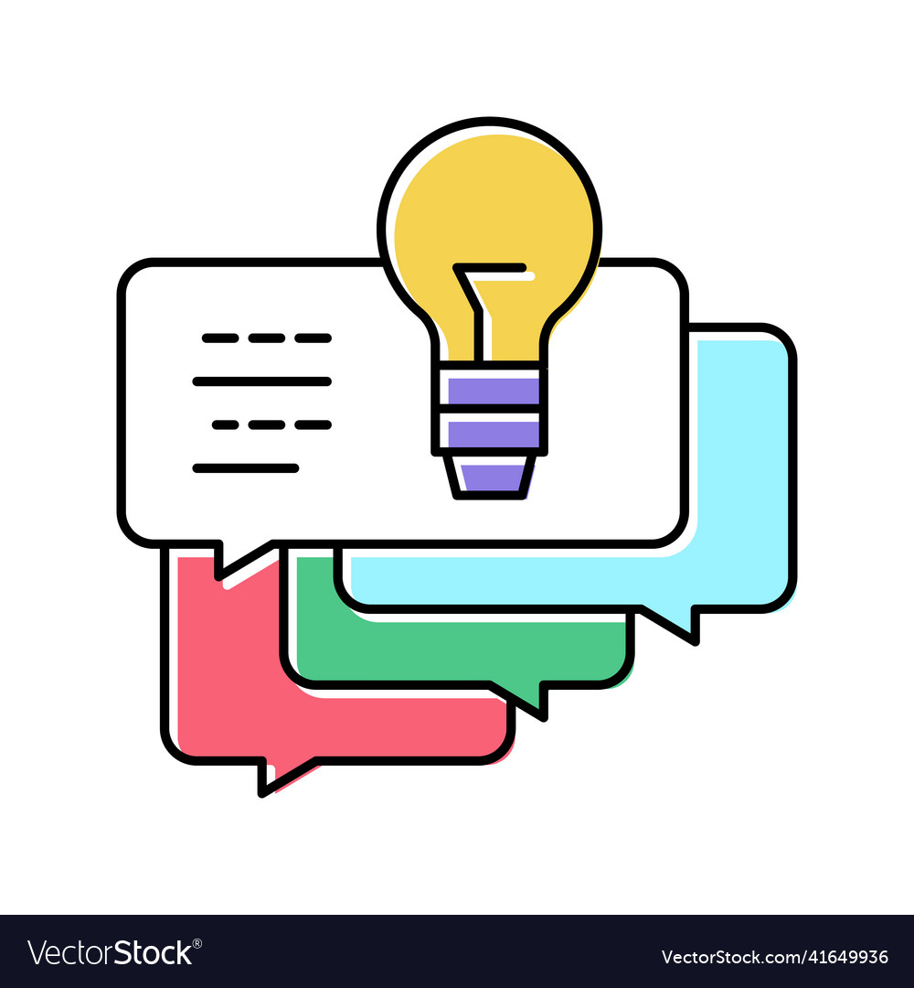 Idea for ask customers about service color icon