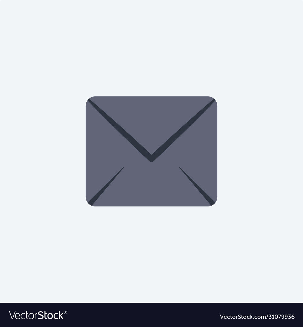 Message icon in flat style on white background