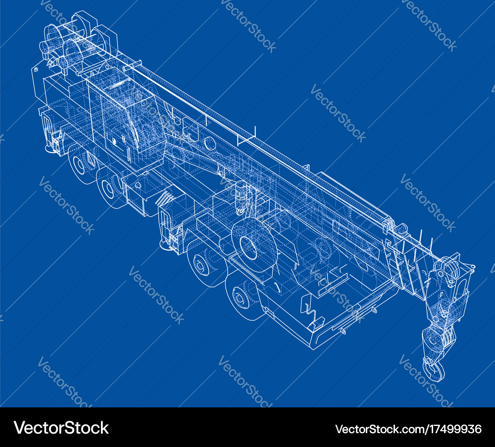 Mobile crane Royalty Free Vector Image - VectorStock