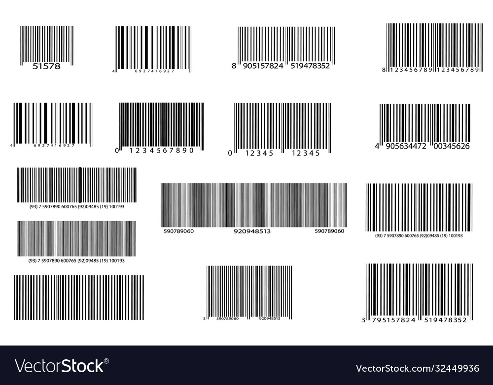 Realistic bar code icon a modern simple flat