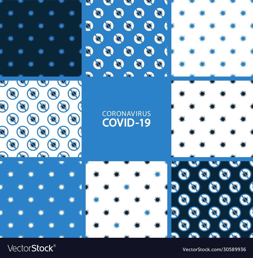 Set seamless patterns in flat style vector image Set seamless patterns in flat style
