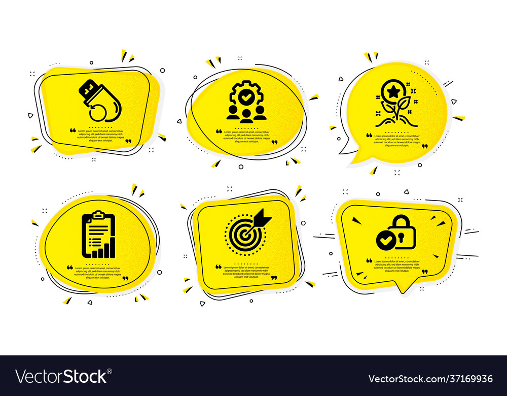 Teamwork flash memory and checklist icons set
