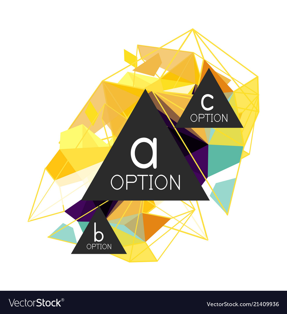 Triangle infographics design layout