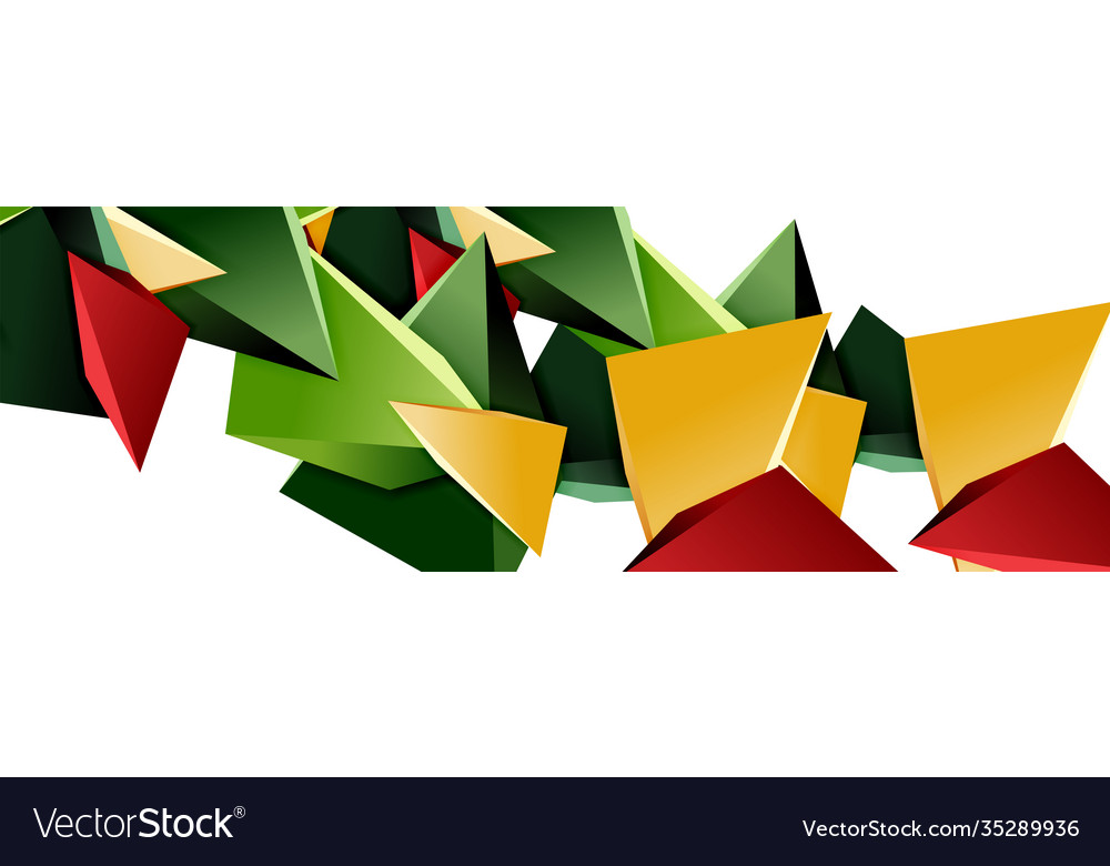 Triangle mosaic abstract background 3d triangular