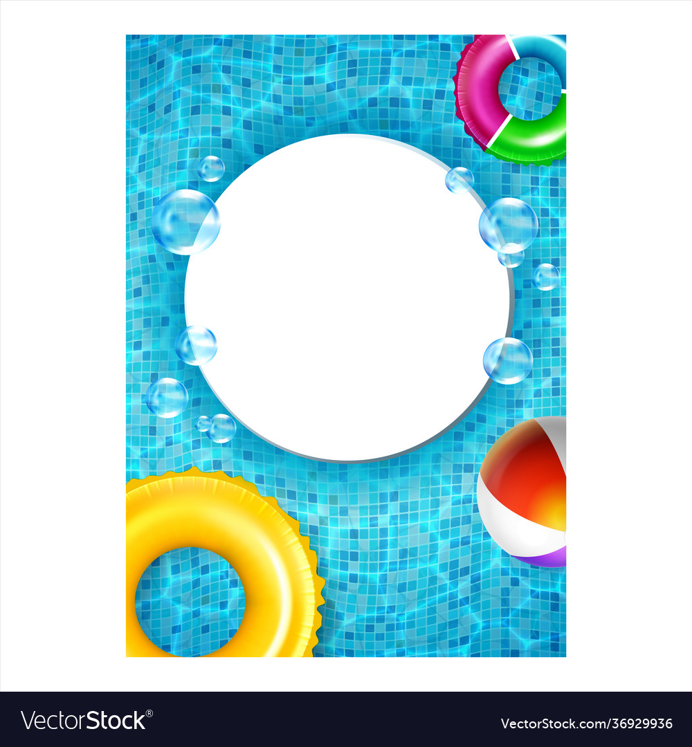 Water park attraction promo flyer poster Vector Image