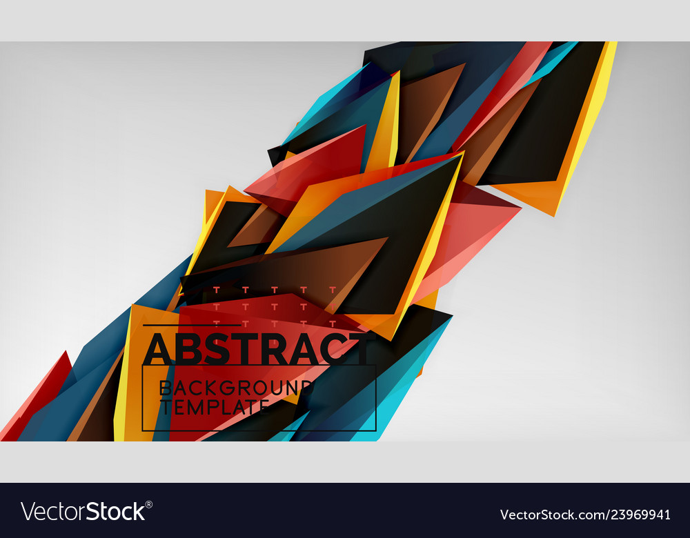 3d geometric triangular shapes abstract background Vector Image 3d geometric triangular shapes abstract background