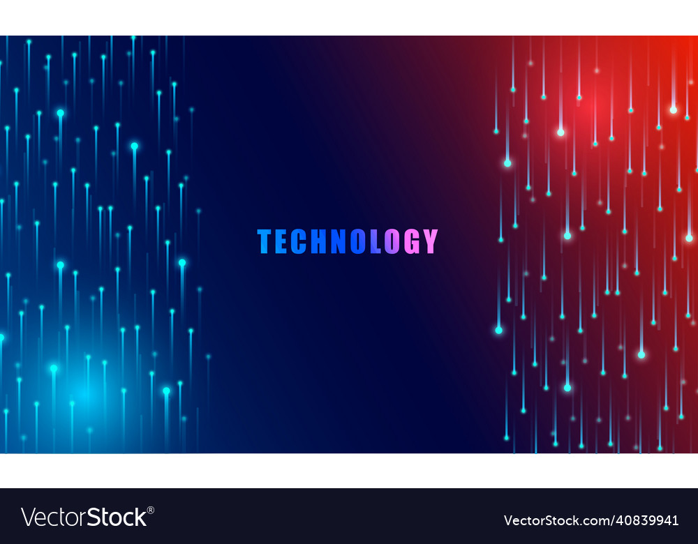Abstract technology concept particle connection vector image Abstract technology concept particle connection