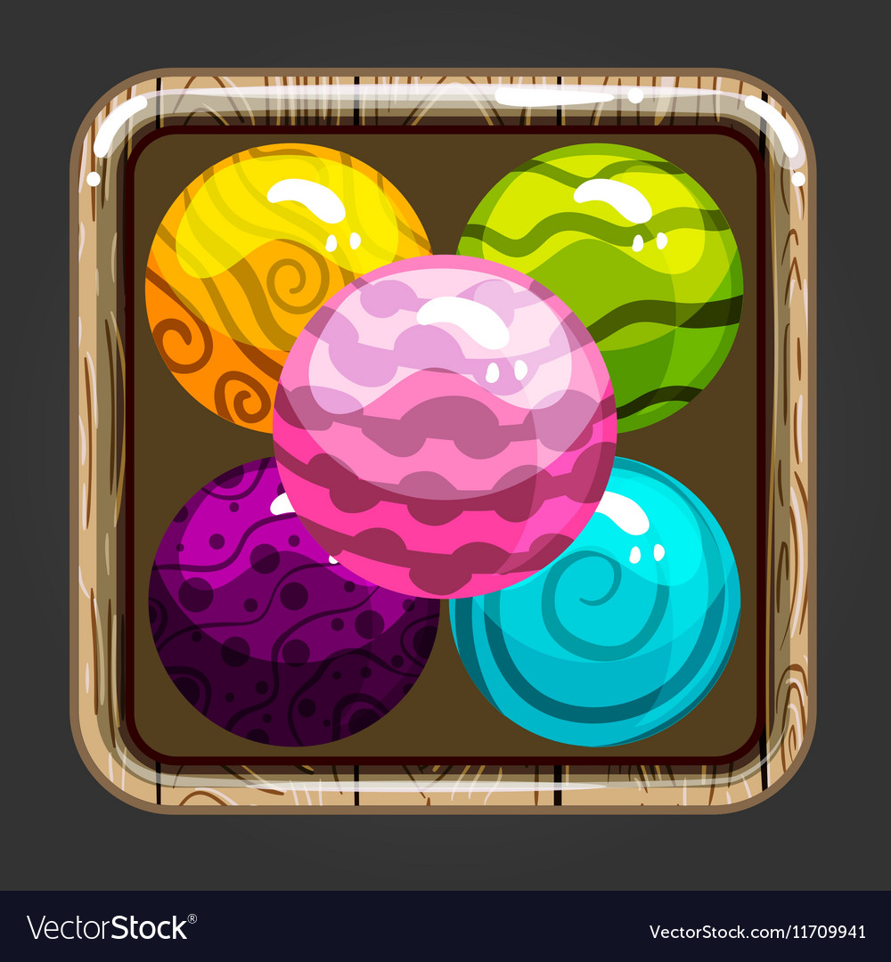 Application icon with colorful buttons