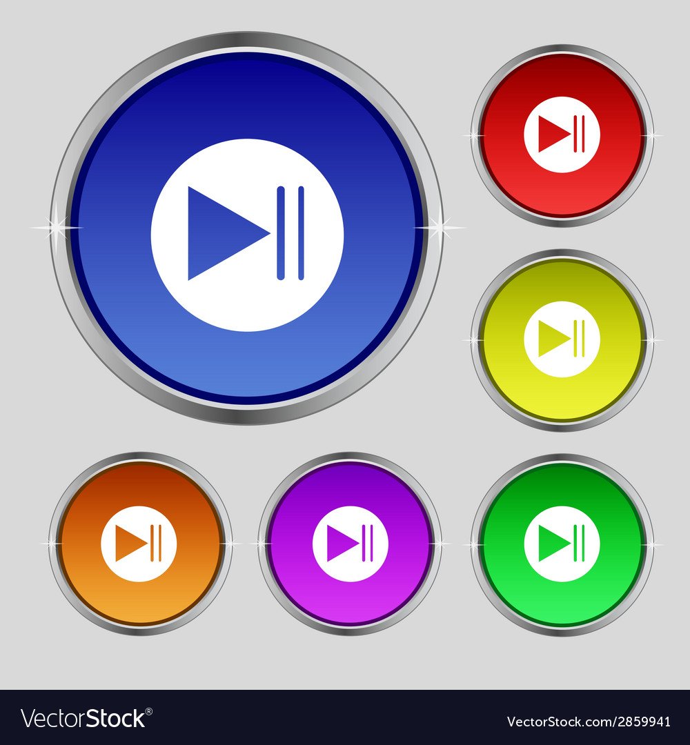 Arrow sign icon next button navigation symbol set